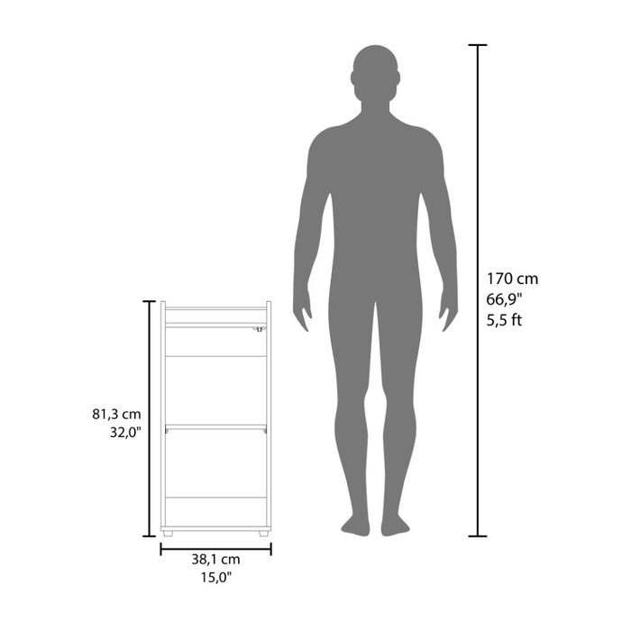Minibar Theba, Blanco Duqueza, con Espacio para Botellas de Vino y Copas ZF
