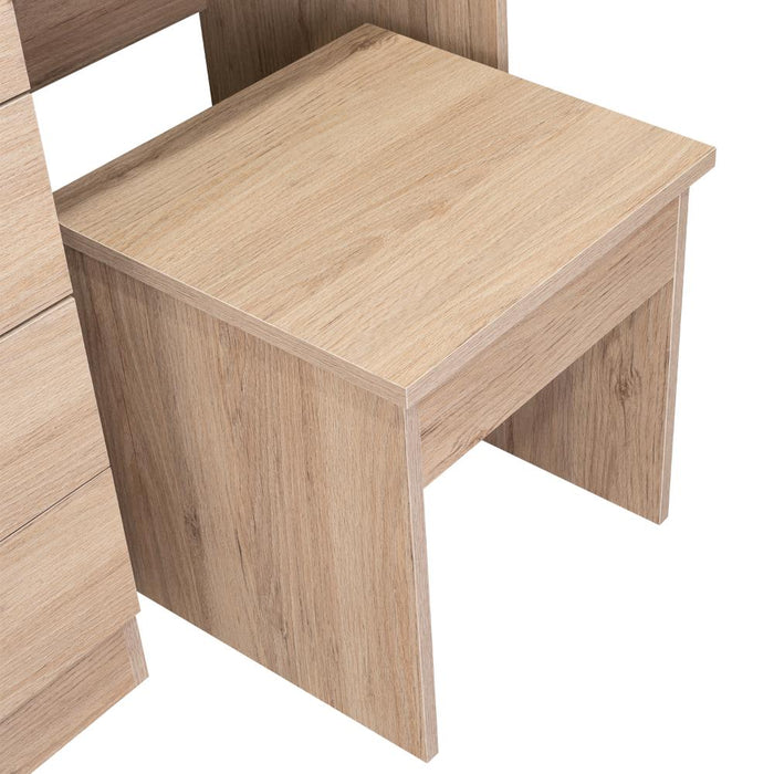 Mueble Tocador Wesley, Cartagena y Blanco, Espacio Para Ubicar Maquillaje