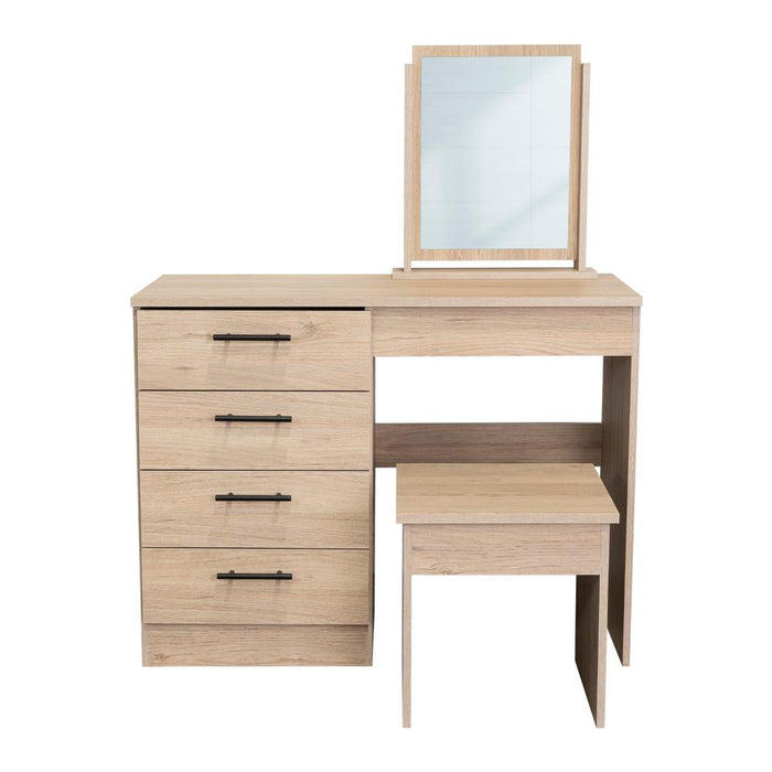 Mueble Tocador Wesley, Cartagena y Blanco, Espacio Para Ubicar Maquillaje