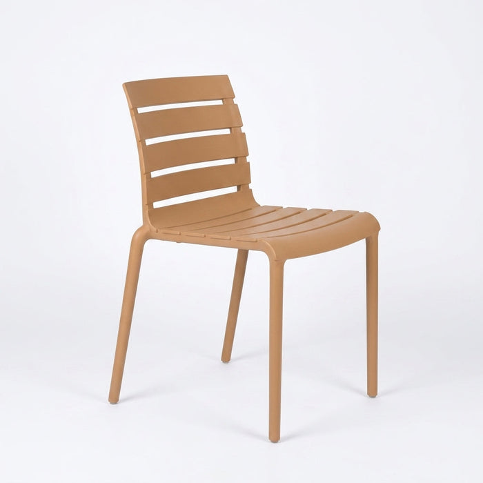 Silla Montana, Color Café, con Espaldar en Líneas Diseño Moderno
