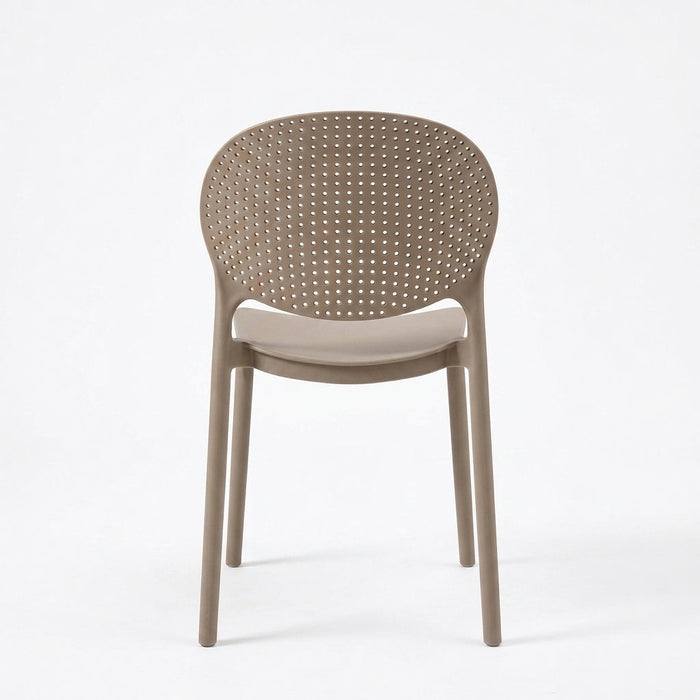 Silla Florida, Color Taupé, con Espaldar y Diseño Moderno