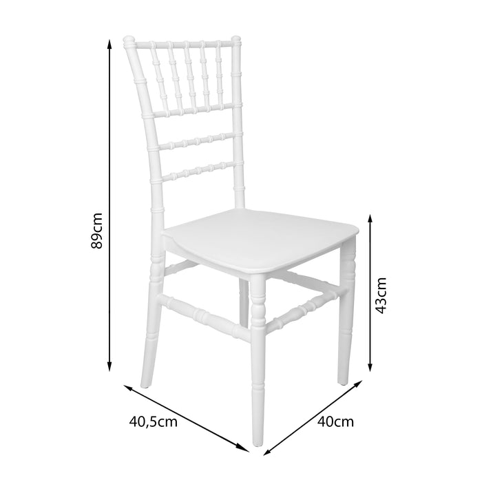 Silla exterior tiffany sin brazos blanco  marca Boxbit