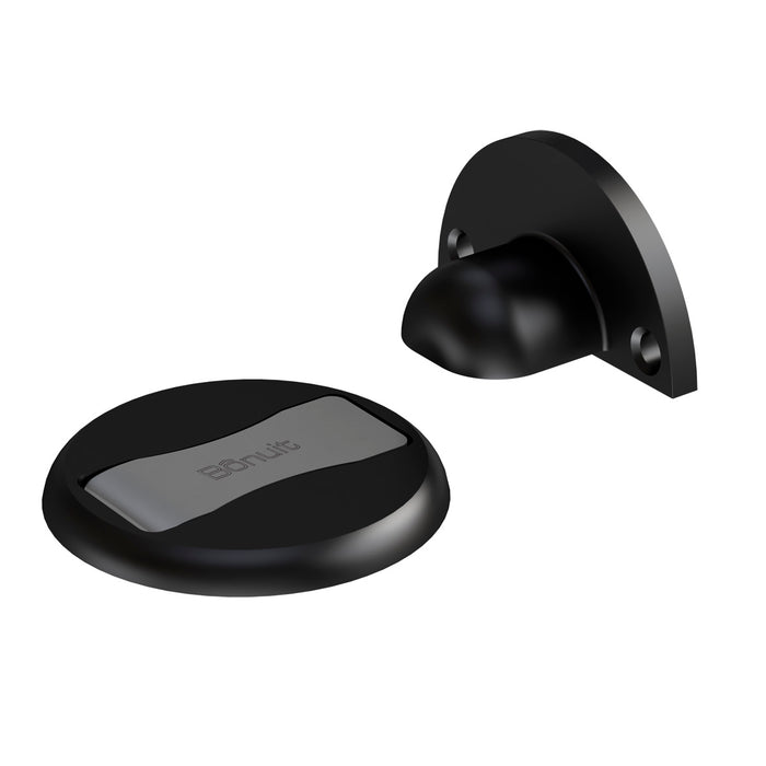 Tope para puerta magnético niquel cepillado o negro montaje a piso