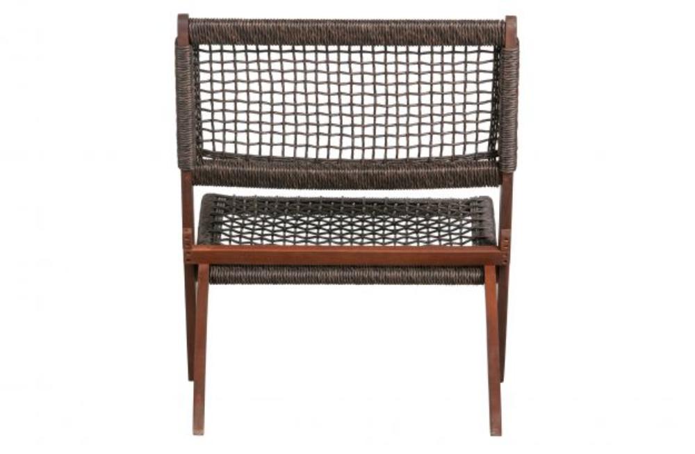 Silla Plegable de Madera para Exterior Vora, Mocha, Diseño Rústico y Moderno