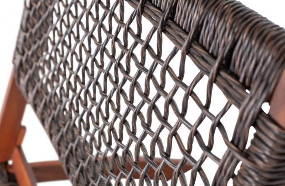 Silla Plegable de Madera para Exterior Vora, Mocha, Diseño Rústico y Moderno