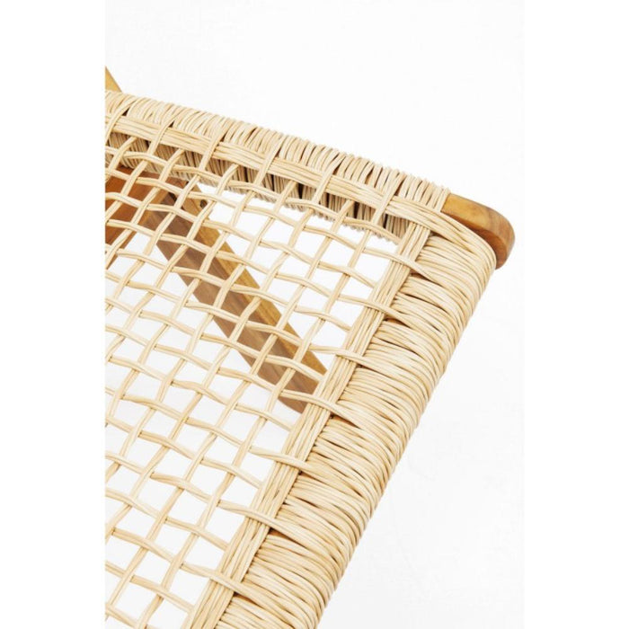 Silla Plegable de Madera para Exterior Vora, Crudo, Diseño Rústico y Moderno