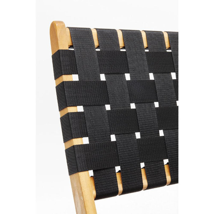 Silla Plegable de Madera para Exterior Eris, Negro, Diseño Fresco y Moderno