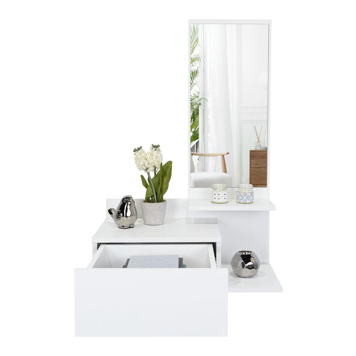 Mesa Flotante Recibidor Viena, Blanco, con un Cajón ZF