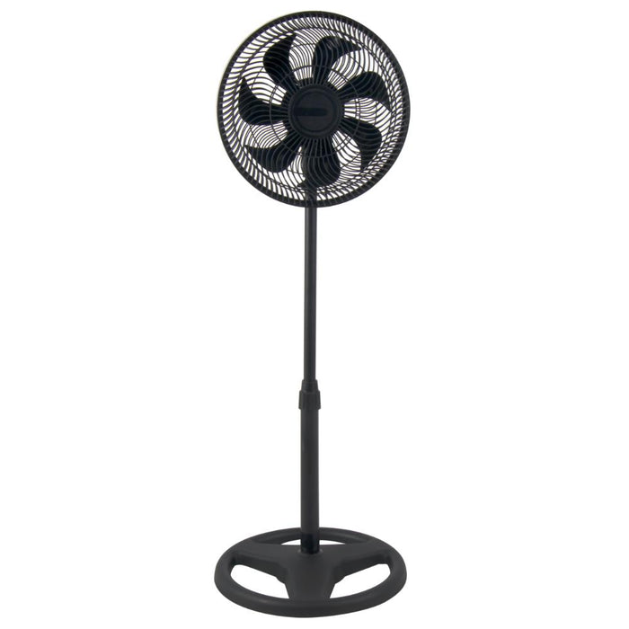 Ventilador Astor 14, Negro, con 3 Velocidades y 2 en 1