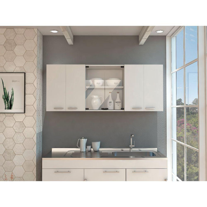 Gabinete Superior Frello 150, Blanco Nevado, Incluye Entrepaño Móvil Central ZF