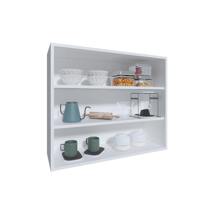 Gabinete de Baño Saray, Blanco Duqueza, con tres entrepaños
