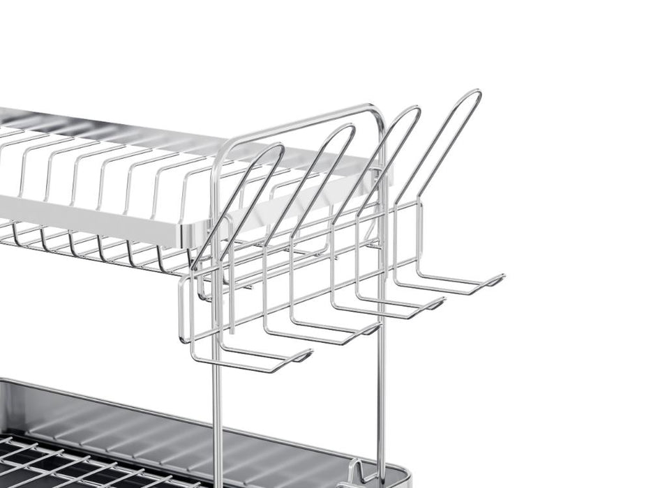 Escurridor De Platos Hidrova, Gris Oscuro, de 2 niveles