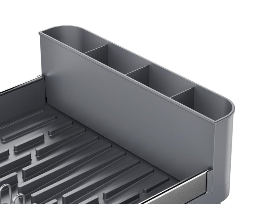 Escurridor De Platos Pureza, Gris Mate, en Acero inoxidable y Plastico