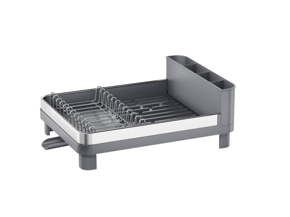 Escurridor De Platos Pureza, Gris Mate, en Acero inoxidable y Plastico