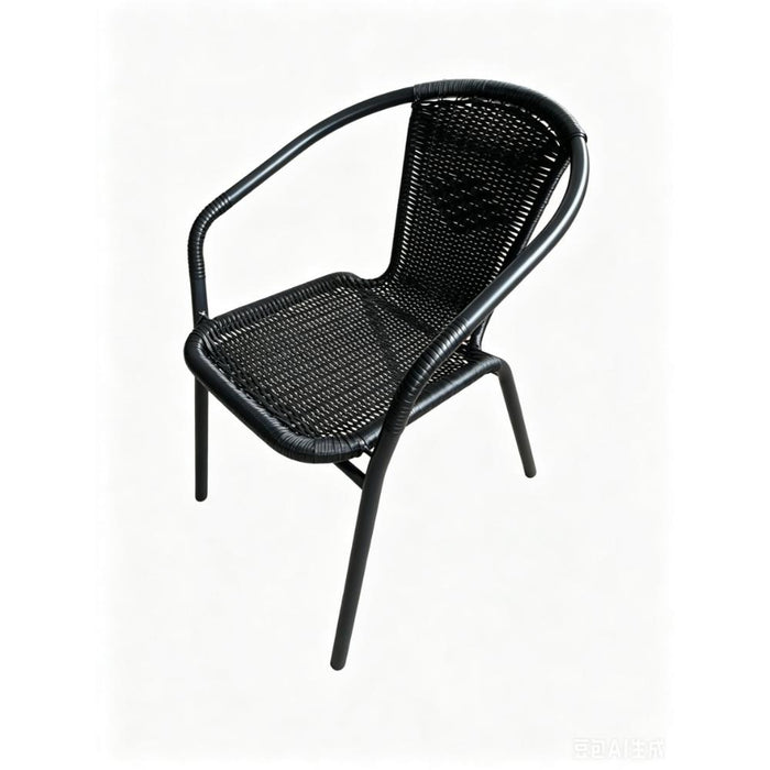 Juego de Terraza Rattan Bari, Color Negro