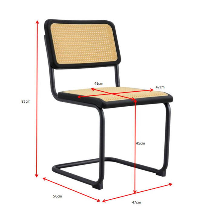 Silla Vintage, Negro y Beige, Con Espaldar Transpirable y Diseño Retro
