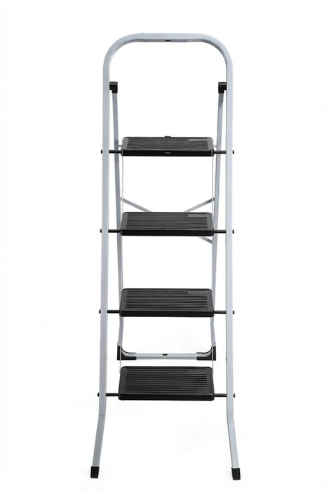 Escalera Tubular Natura, Negro, Plagable de 4 Niveles