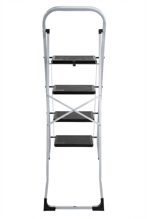 Escalera Tubular Natura, Negro, Plagable de 4 Niveles