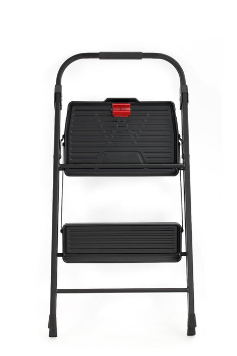 Escalera Tubular Andes, Negro, Plagable de 2 Niveles