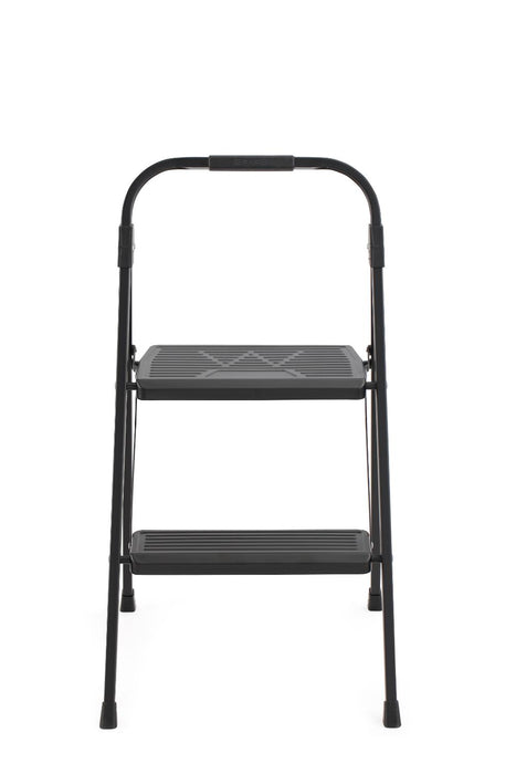 Escalera Tubular Andes, Negro, Plagable de 2 Niveles