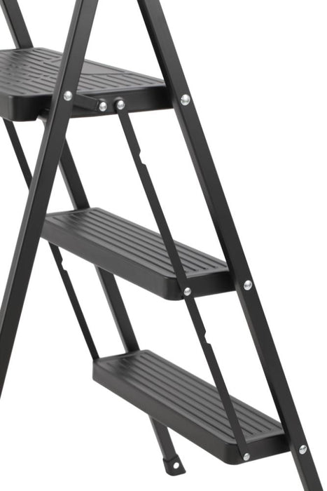 Escalera Tubular Alba, Negro, Plagable de 3 Niveles