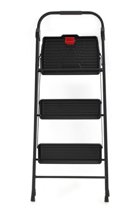 Escalera Tubular Alba, Negro, Plagable de 3 Niveles