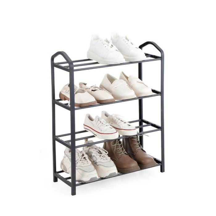 Zapatero Organizador Tody, Negro, de 4 Niveles con Amplio Espacio para 8 Pares
