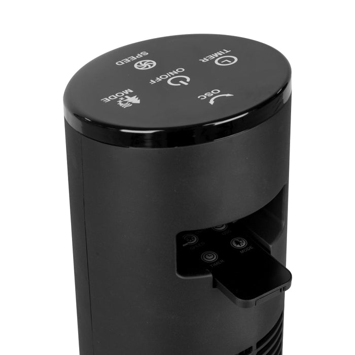 Ventilador de Torre Zenin 36, Negro, con Temporizador Incluye Control Remoto