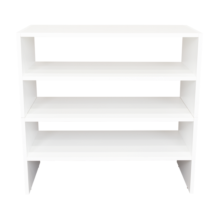 Zapatero Apilable Silap, Blanco Duqueza, con capacidad para 6 pares de zapatos