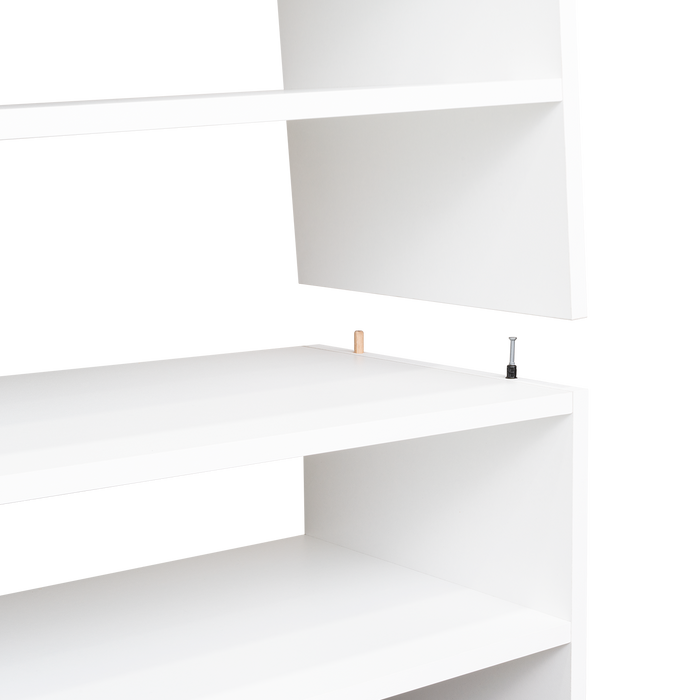 Zapatero Apilable Silap, Blanco Duqueza, con capacidad para 6 pares de zapatos