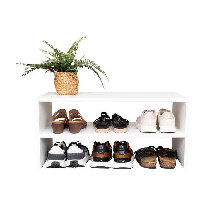 Zapatero Apilable Silap, Kronos Blanco, con capacidad para 6 pares de zapatos ZF