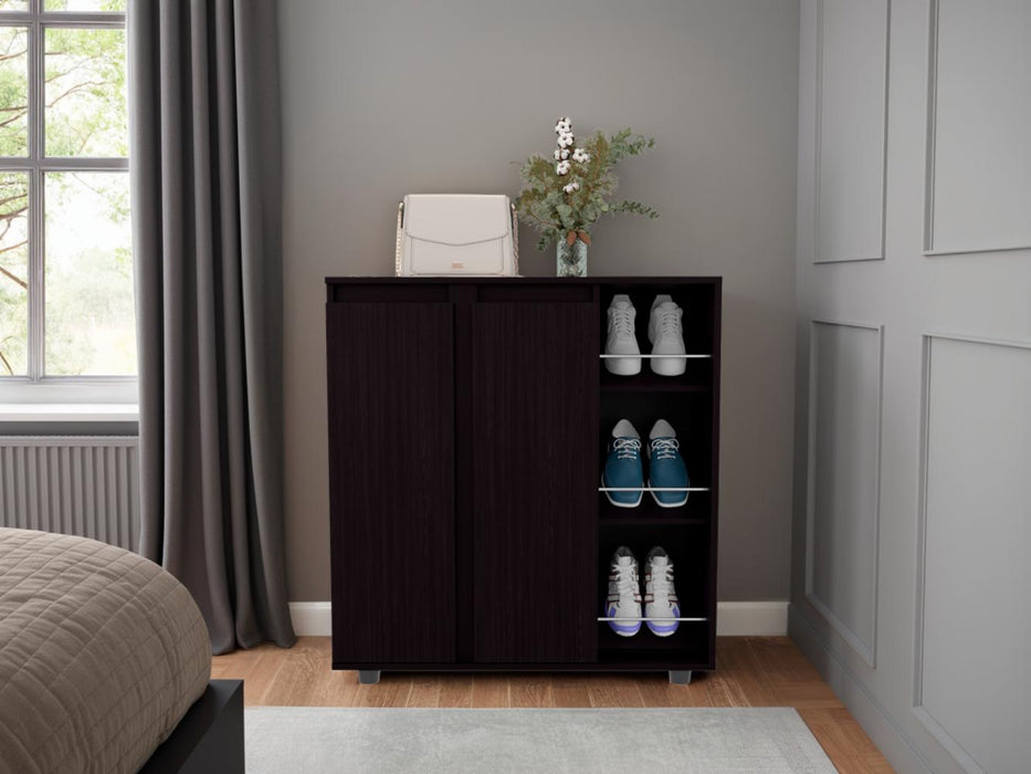 Zapatero Houck, Wengue, con gran espacio para organizar zapatos ZF