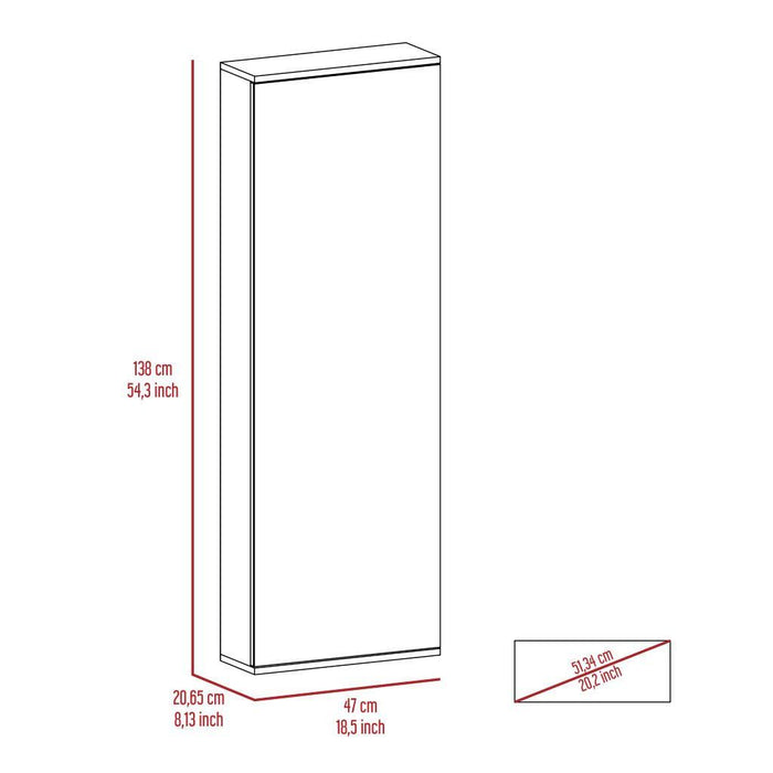 Zapatero Frisia, Wengue, con amplio espacio de almacenamiento incluye espejo ZF