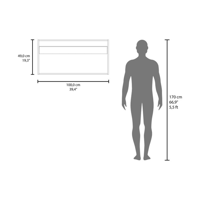 Gabinete Superior Toronto, Bardolino, con espacio de almacenamiento y manijas metálicas ZF