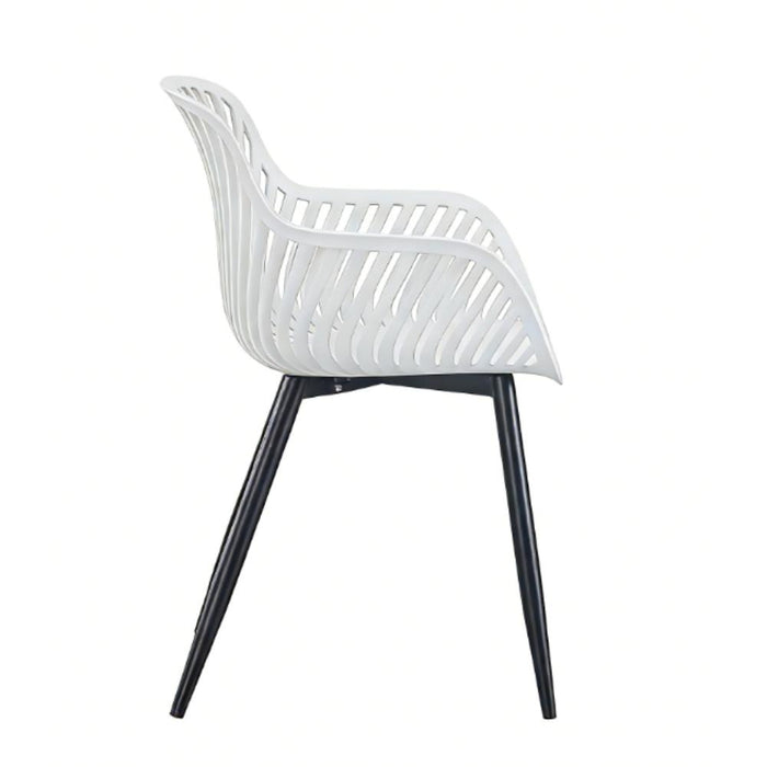 Silla Victoria, Blanco, Con espaldar minimalista y diseño moderno
