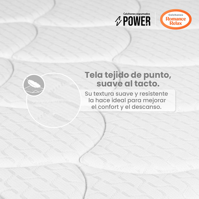 Colchón Power Clasico Medio 100X190X025, Sencillo