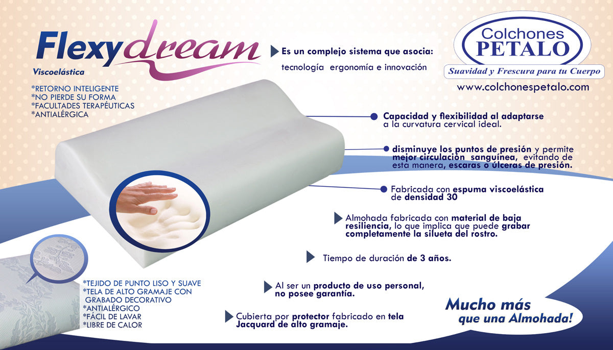 Almohada flexy dream visco elástica
