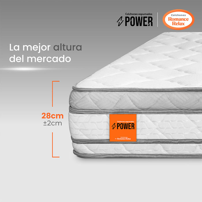 Colchón Power Clasico Firme 120X190X028, Semidoble