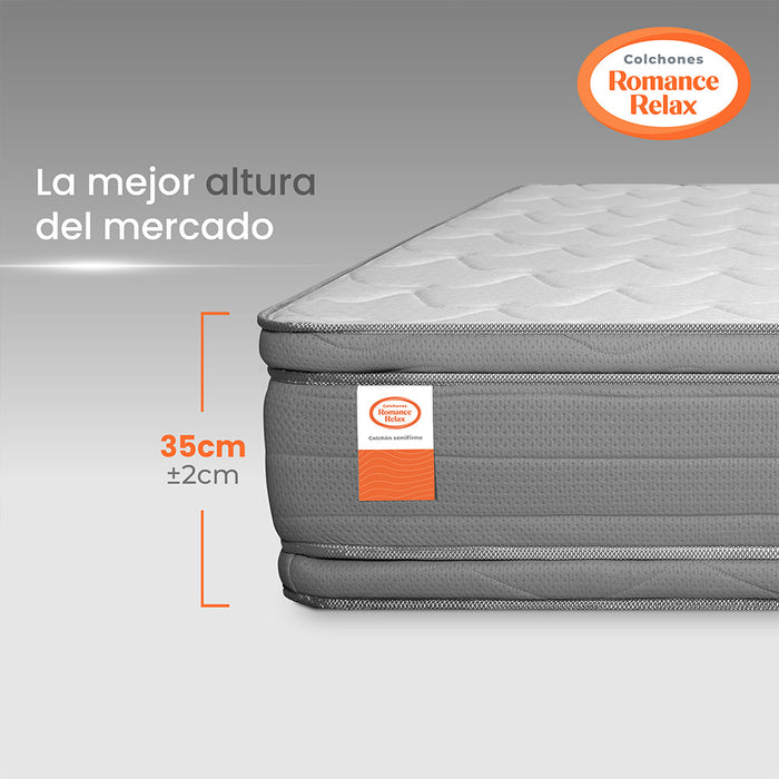 Colchón Rr Unic Medio 120X190X35, Semidoble
