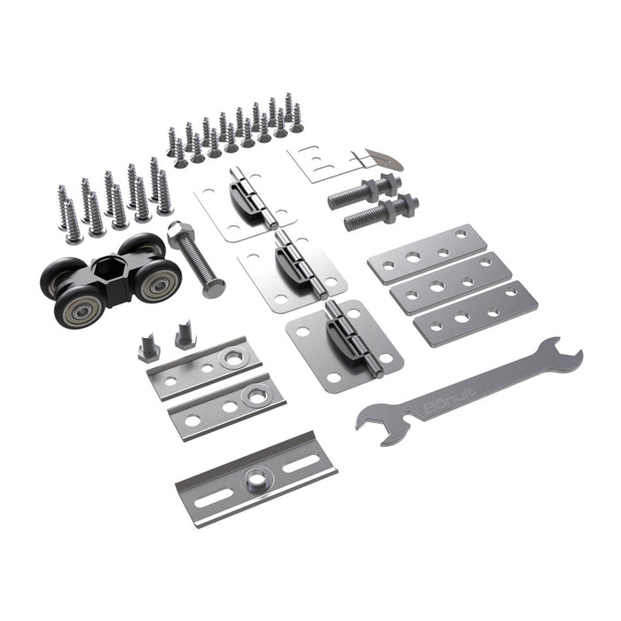 Kit de rodamientos para 2 puertas plegables en divisiones de ambientes interiores