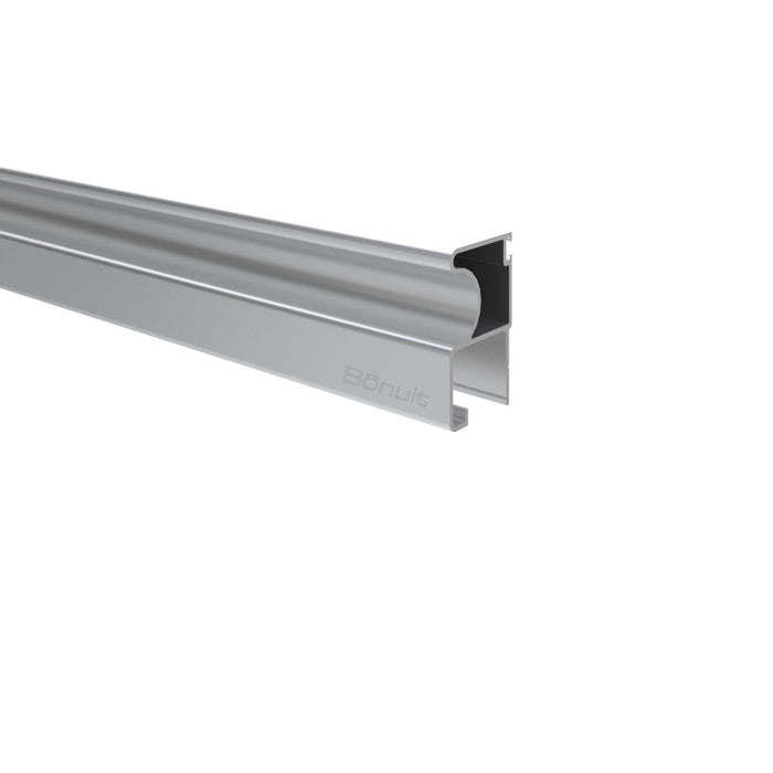Perfil manija de aluminio para puertas de clóset corredizas en tablero de 15 mm