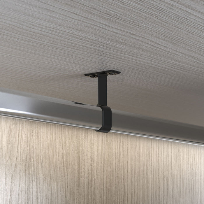 Kit soporte para tubo ovalado negro o anodizado