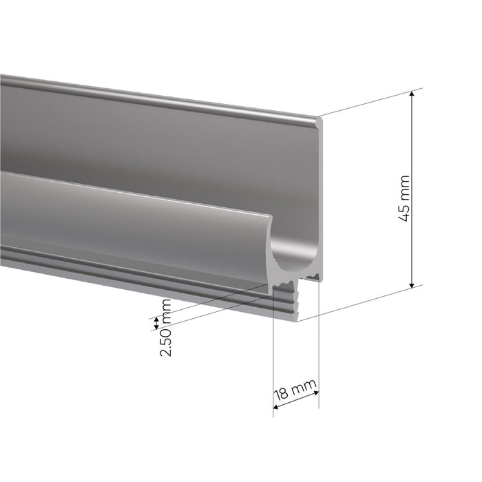 Perfil manija gola para tablero 18mm