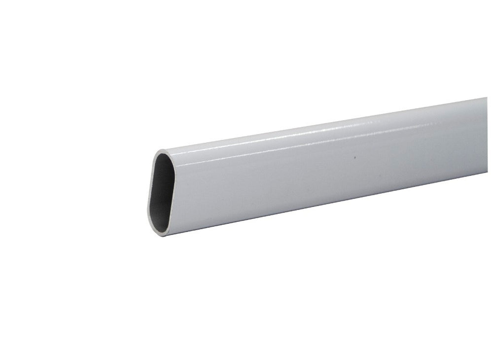 Tubo ovalado en aluminio anodizado o pintura negra