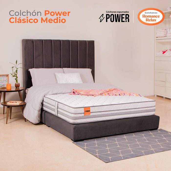 Colchón Power Clasico Medio 140X190X025, Doble