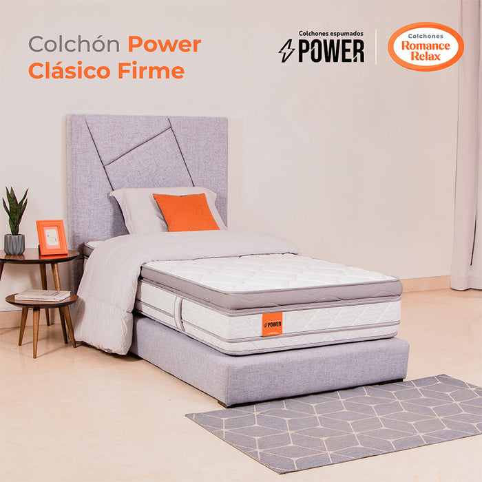 Colchón Power Clasico Firme 100X190X028, Sencillo