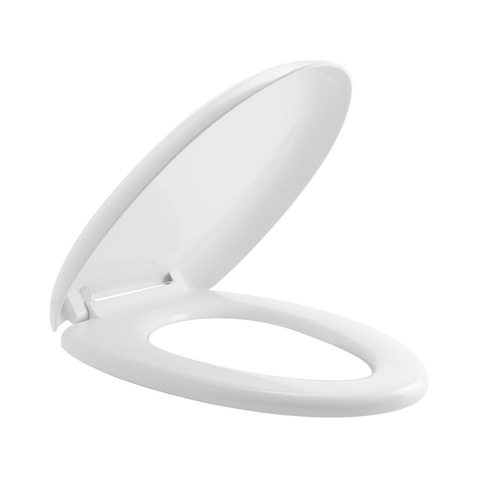 Asiento sanitario  alongado de caída lenta blanco marca Boccherini