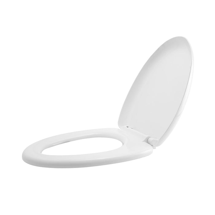 Asiento sanitario  alongado de caída lenta blanco marca Boccherini