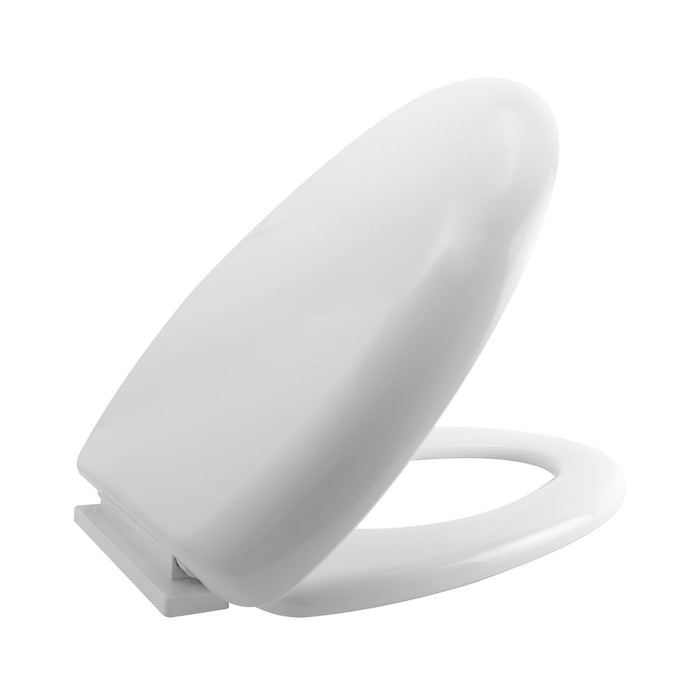 Asiento sanitario  alongado de caída lenta blanco marca Boccherini