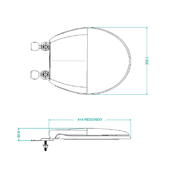 Asiento aero redondo blanco marca corona